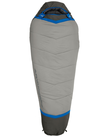Aura -20º - Gray/Charcoal - Overhead view of sleeping bag zipped closed