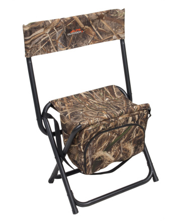 Camouflage Folding Stool Chair w/Back & Pouch Comfort Performance Max Durability 