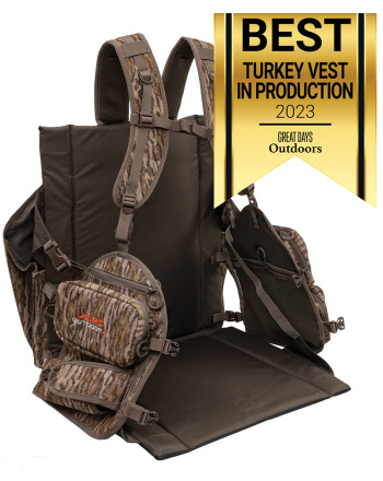 Impact Vest - Mossy Oak Obsession - Front profile - Best Turkey Vest In Production 2023 Great Days Outdoors
