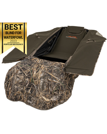 Legend Layout Blind - REALTREE MAX-7Â® - Quarter profile with doors open with award