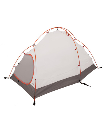 Tasmanian 3 Tent - Orange/Gray - Quarter front profile no fly